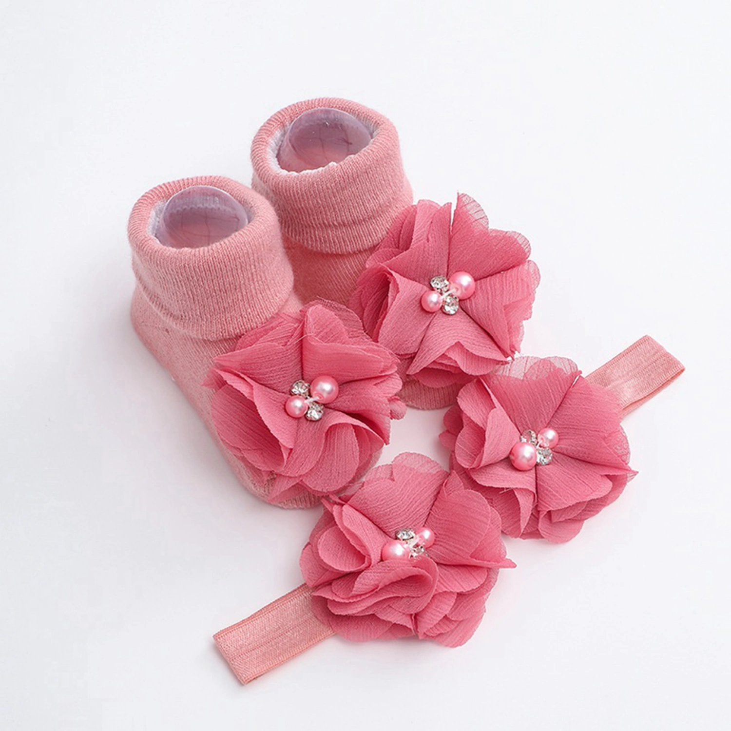 Baby Girls Socks Headband Sets for Party, Wedding, Baby Shower