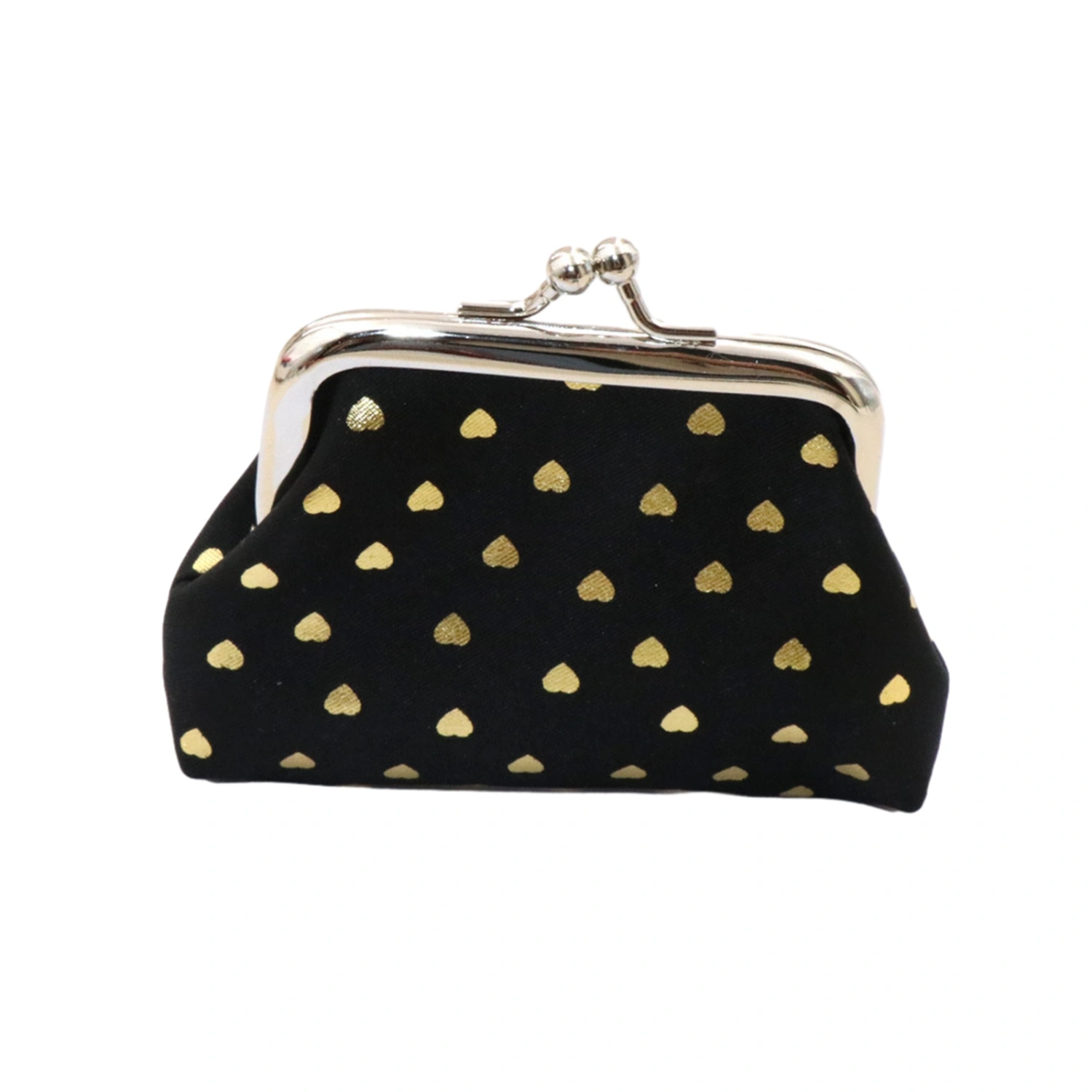 Kids Coin Purse Heart Print Girls Mini Wallet with Kiss Lock