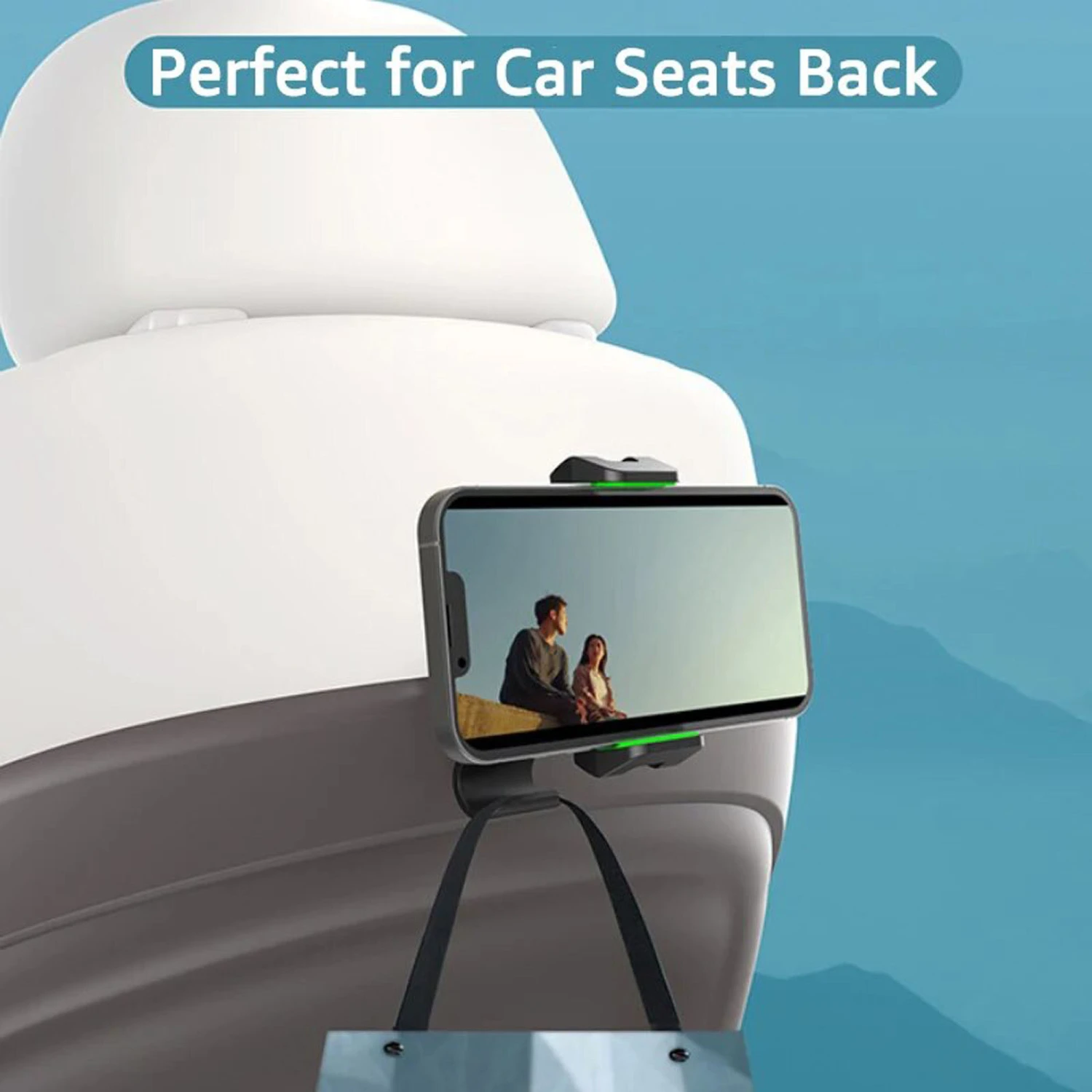 Headrest Tablet Holder, Adjustable Phone Mount for Car Tablet Holder