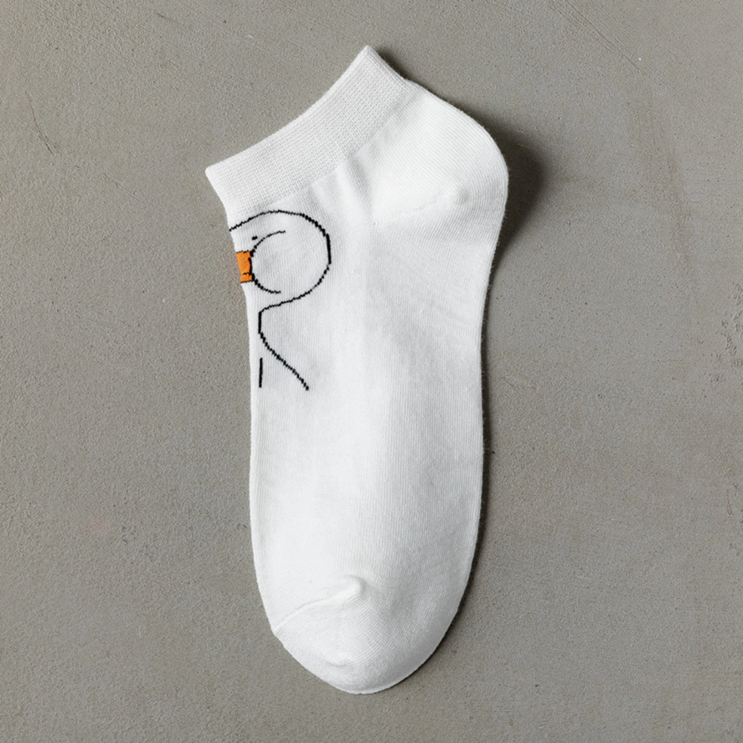 Cute Socks for Women, Cartoon Duck Print Casual Crew Socks 