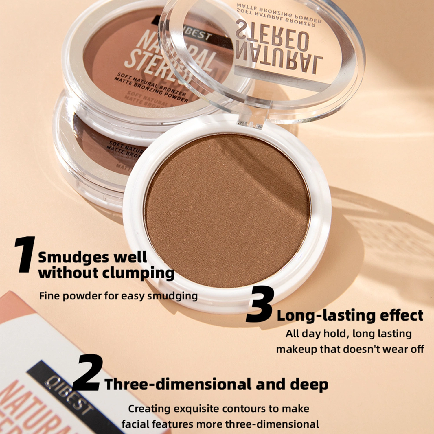 Bronzer Face Powder Long Lasting Matte Pressed Makeup Bronzer 