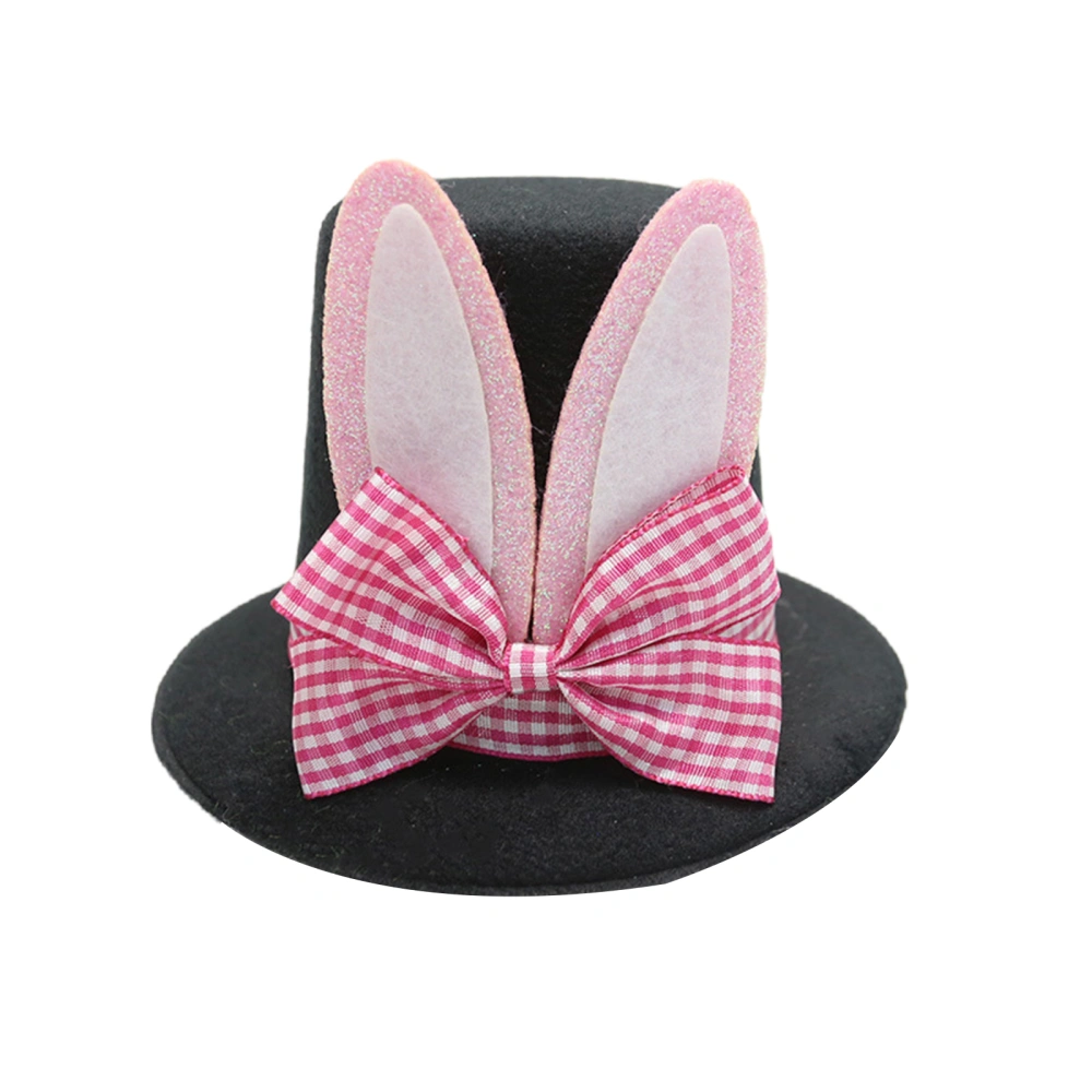 Easter Top Hat Cute Plaid Bow Bunny Ears Hats for Adult Cosplay 