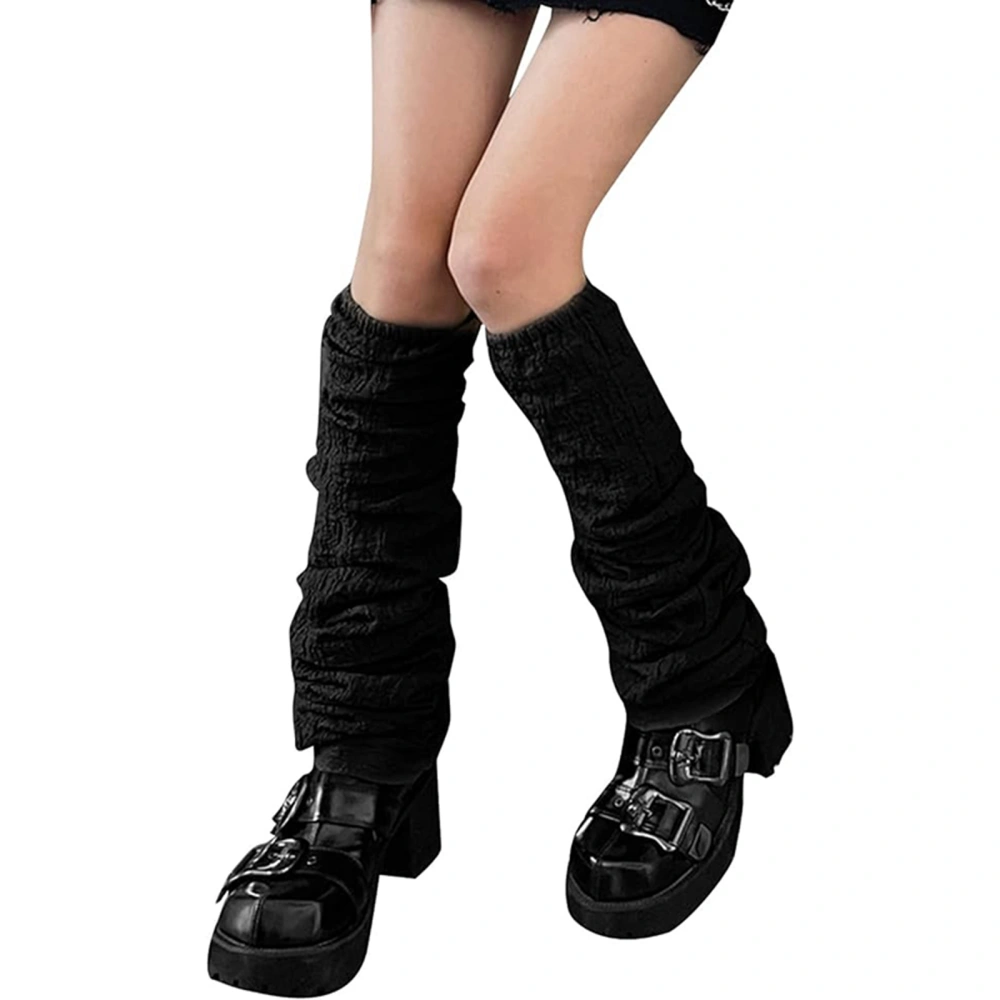 Women's Textured Leg Warmers Cute Knee High Socks Boot Cuffs