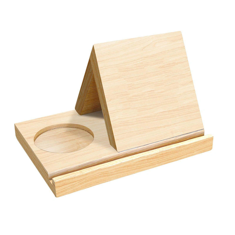 Triangle Book Holder Wooden Book Rest with Cup Holder Page Holder