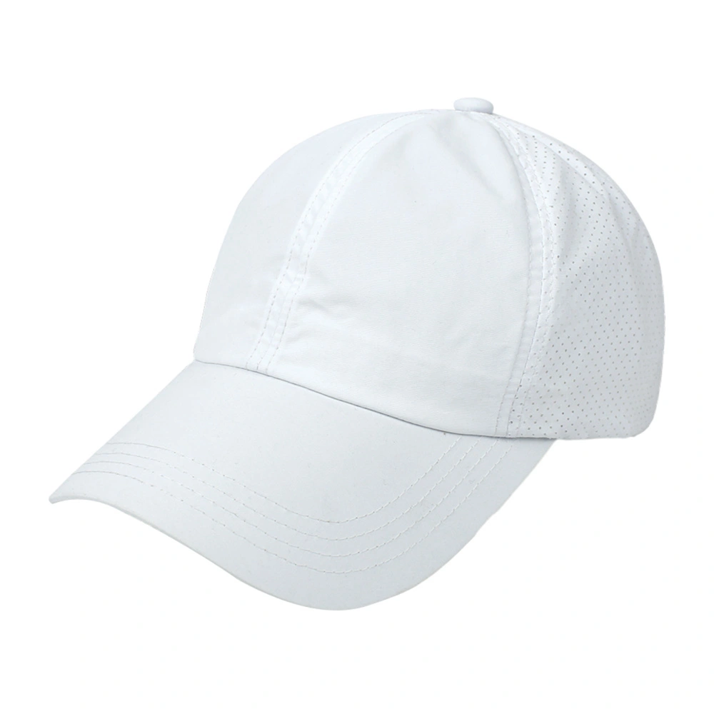 Women Baseball Cap, Fine Mesh Solid Adjustable Bun Ponytail Hat