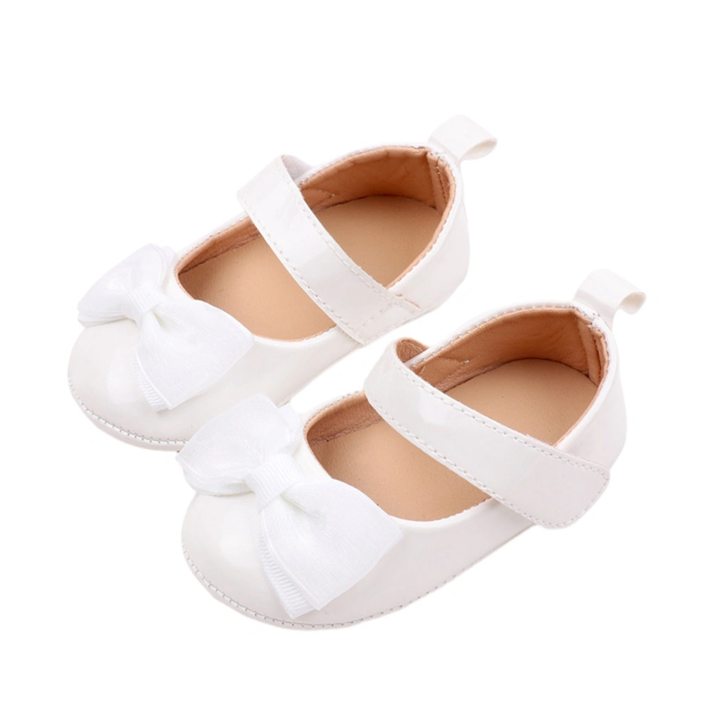 Baby Girls Princess Shoes Cute Bow Leather Soft Sole Sweet Crib Shoes 