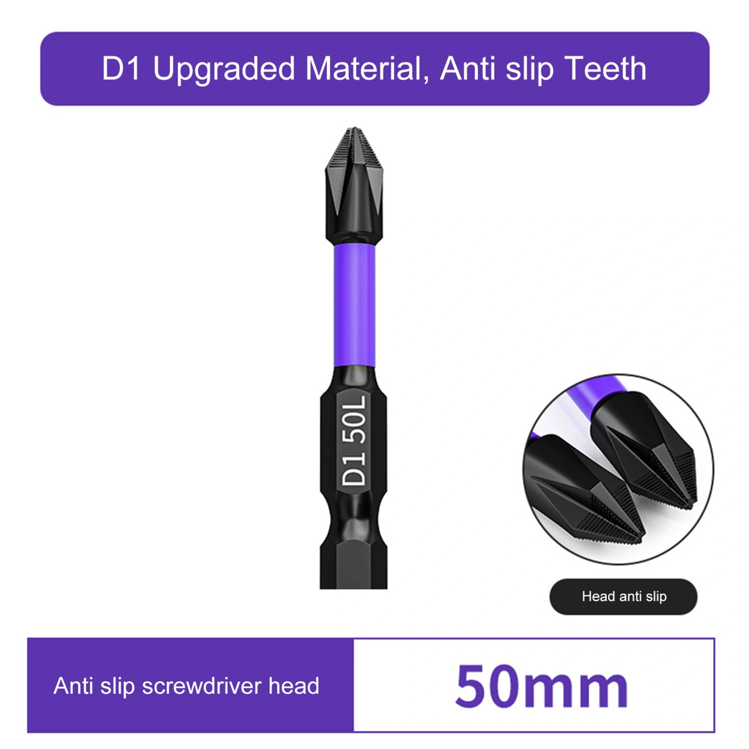 High Hardness Magnetic Bit, Anti-Shock Non-Slip Bits Screwdriver