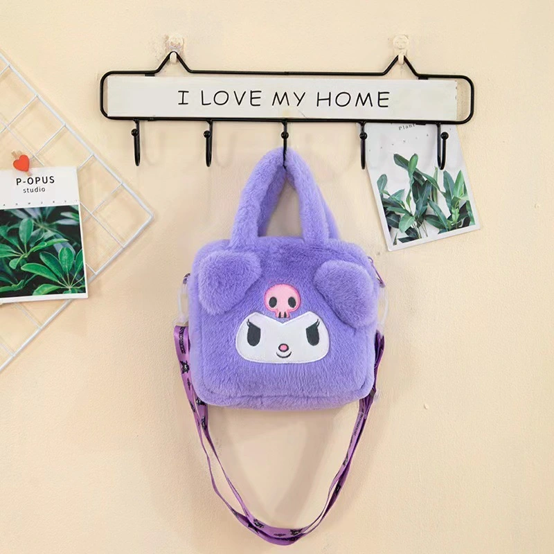 Soft Plush Handbag Fashion Cute Cartoon Tote Bag with Shoulder Strap