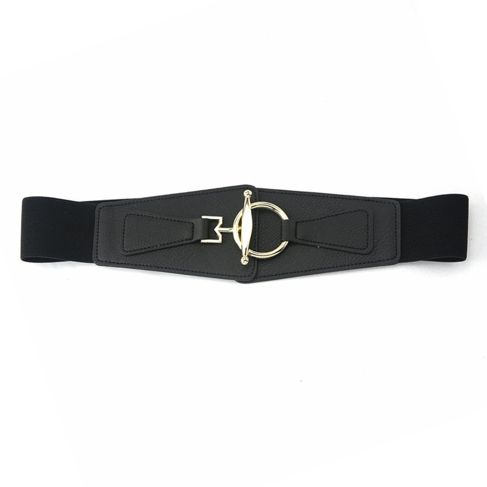 Women Dress Waist Belt Stretchy Elastic Vintage PU Leather Wide Belts