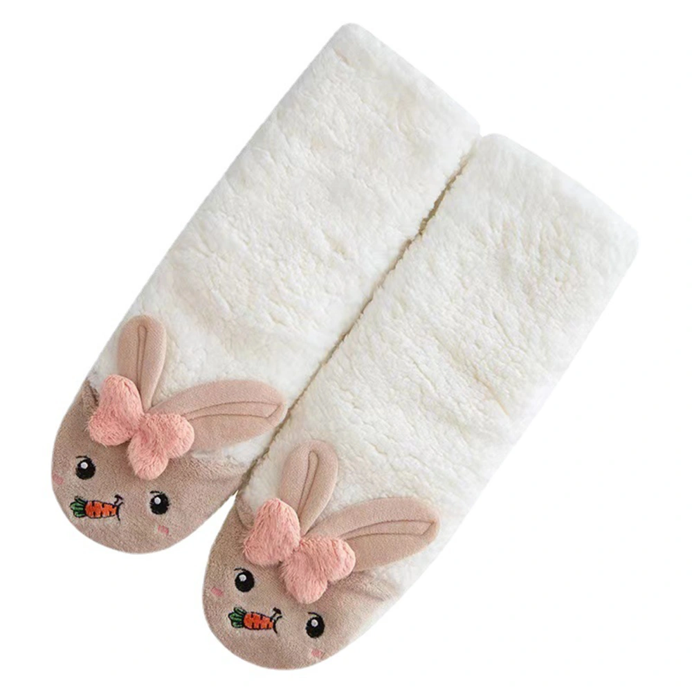 Fuzzy Socks for Women Girl Plush 3D Rabbit Animal Slipper Socks