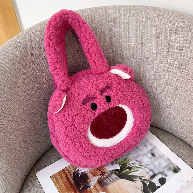 Women Handbag, Cartoon Bear Monster Soft Plush Large Capacity Tote