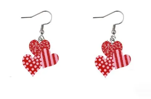Women Heart Dangle Earrings Elegant Drop Earrings Jewelry Gift