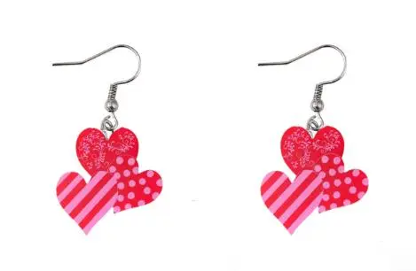 Women Heart Dangle Earrings Elegant Drop Earrings Jewelry Gift