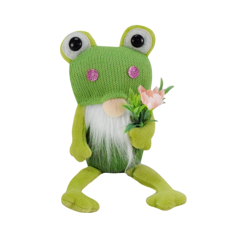 Stuffed Frog Toy, No Face Long Legs Doll Ornament Home Decor Gift