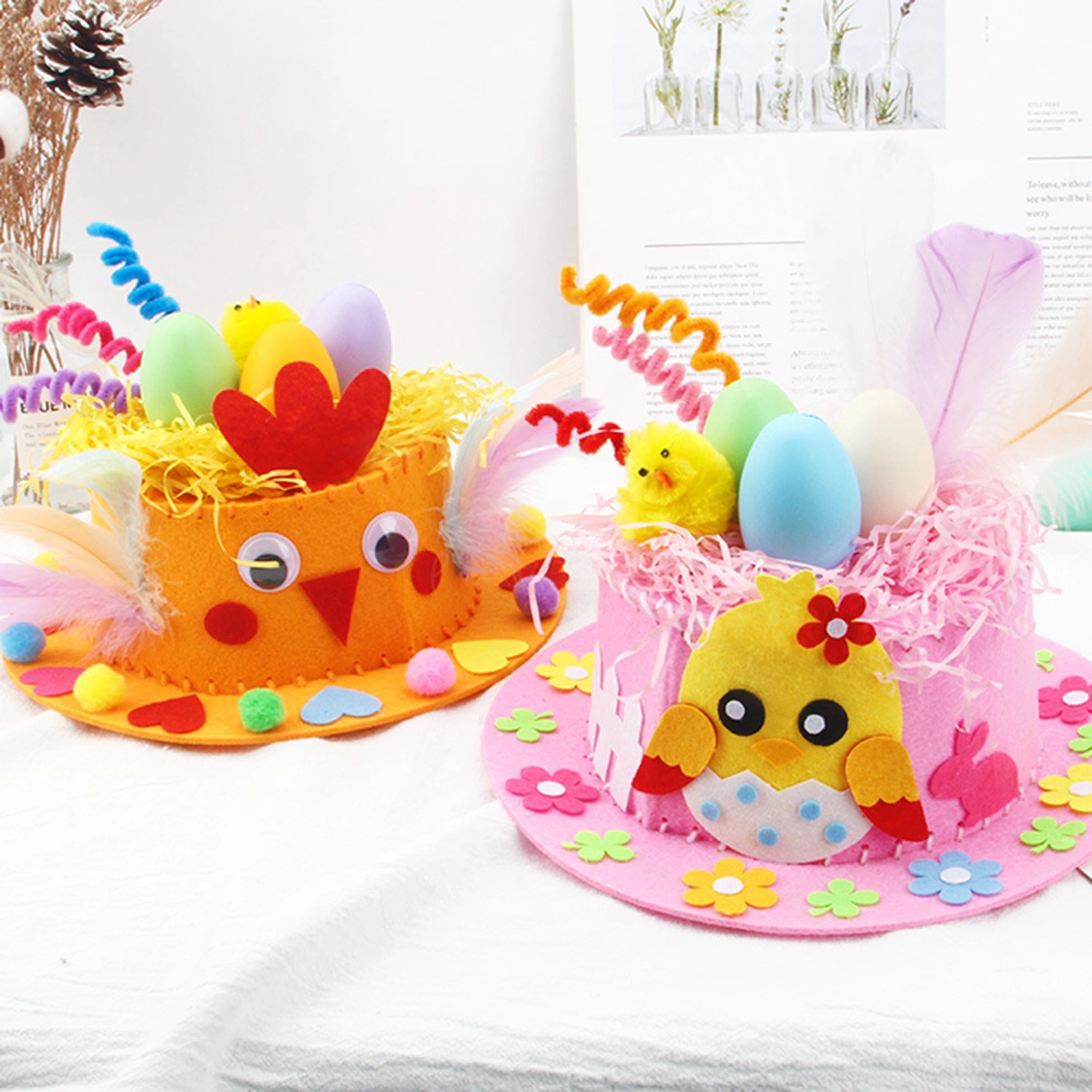 Easter Arts Crafts Kits Cute DIY Easter Bunny Hat for Adults Kids