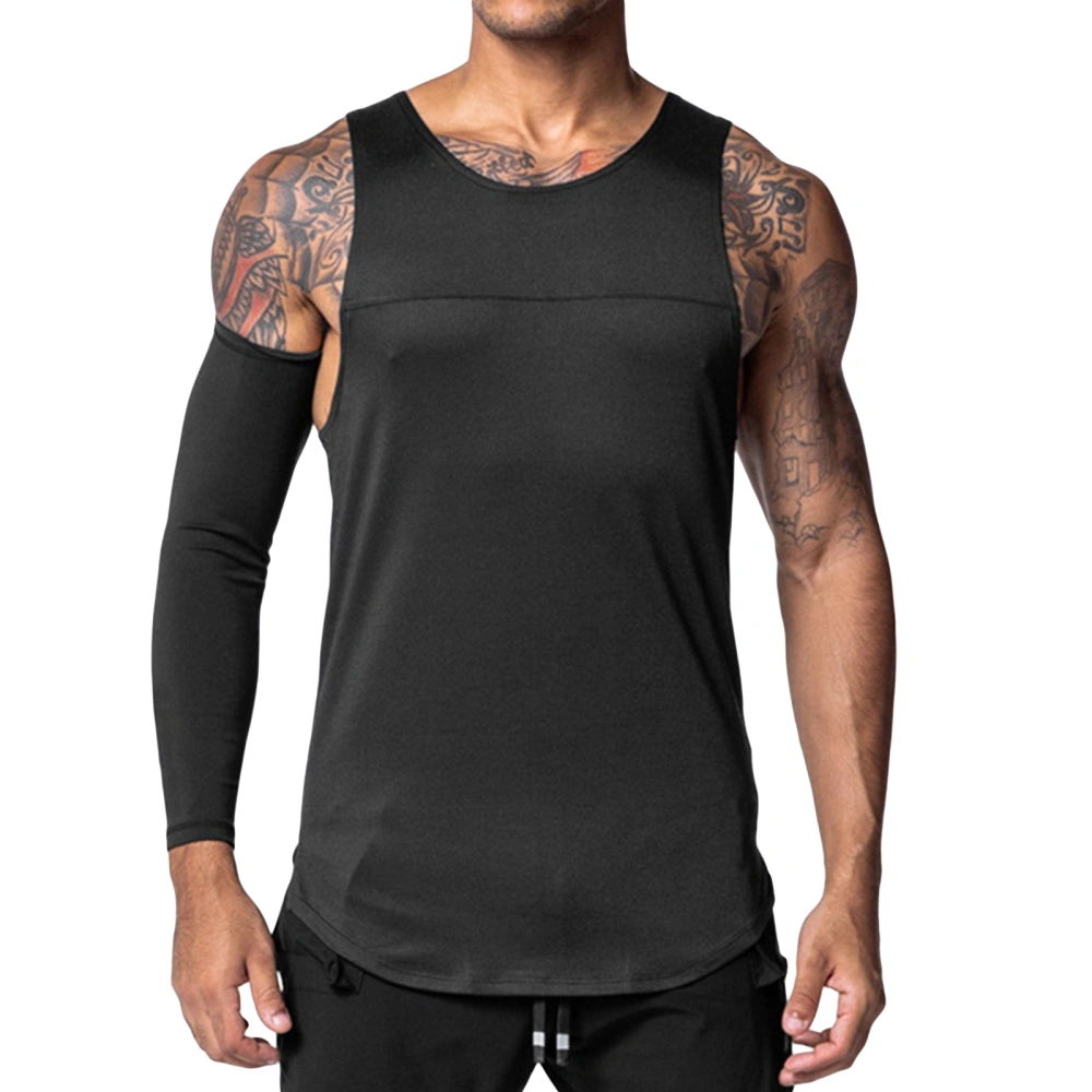 Men Workout Tank Top, Sleeveless Sweat Absorption Gym Athletic Vest