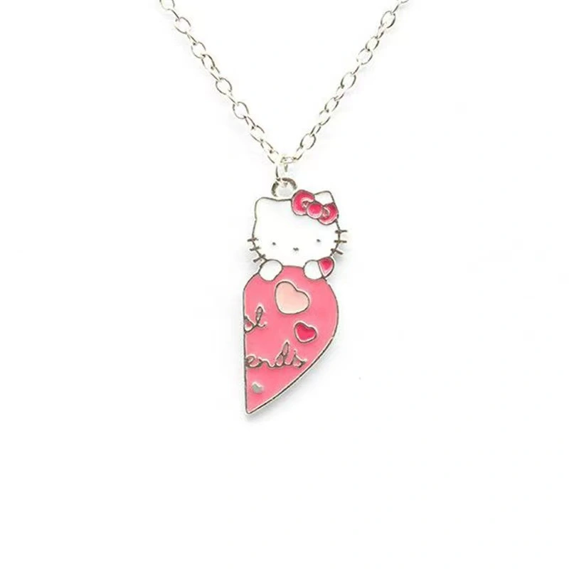 Cat Best Friends Pendant Necklaces Sweet Clavicle Couples Necklace
