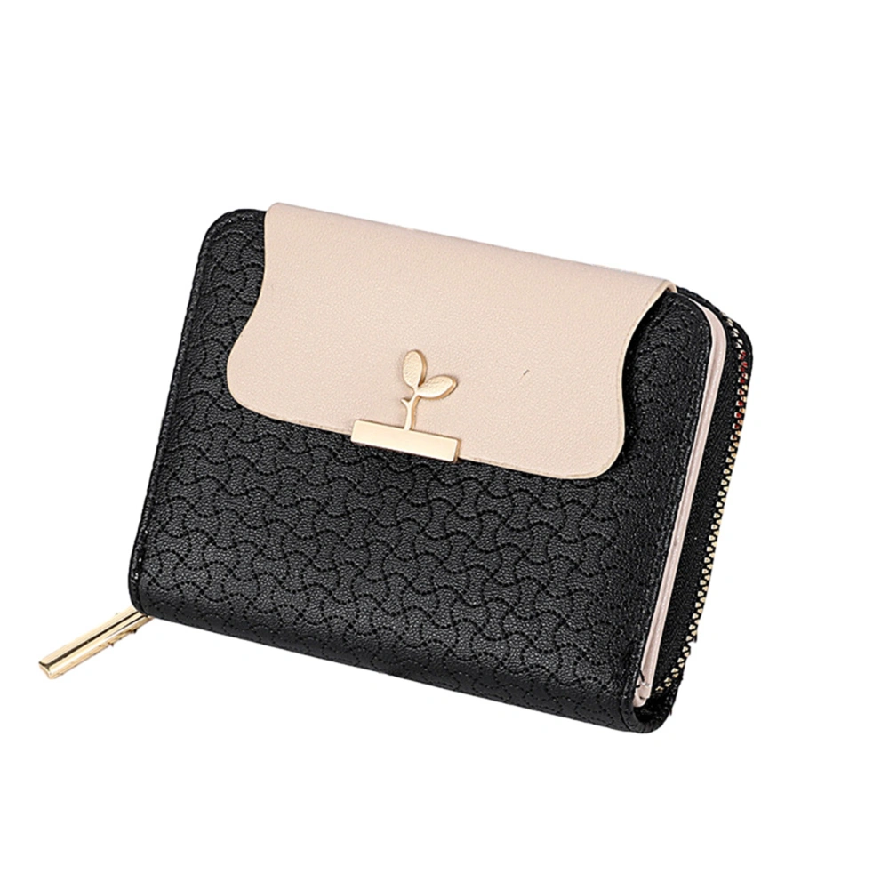 Women Leather Bifold Wallet Cute Short Change Coin Purse Card Holder