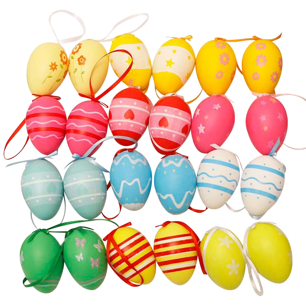 24Pcs Easter Eggs DIY Egg Pendant Puzzle Toys Easter Party Egg