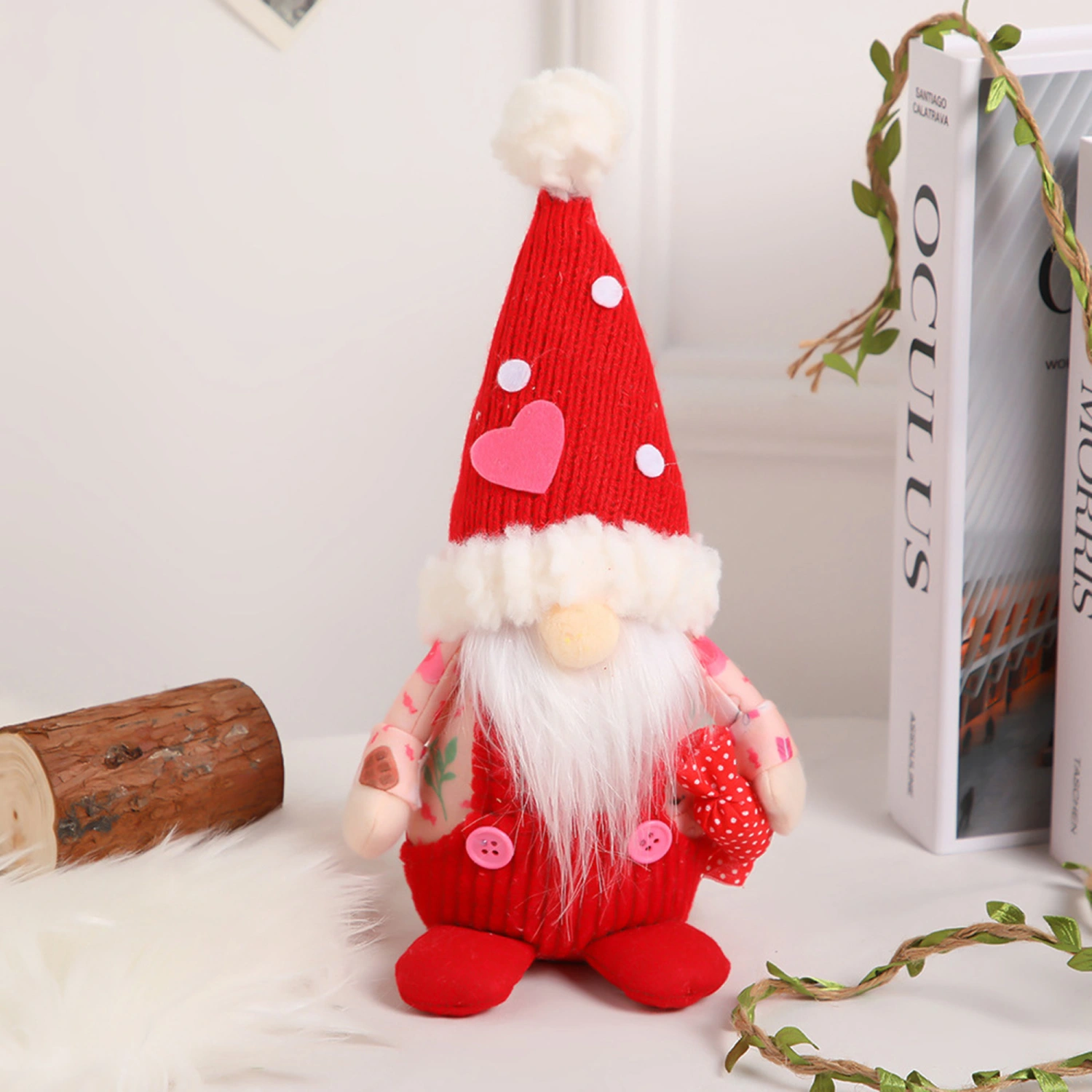 Valentine's Day Table Decorations Gnomes Stuffed Animal Centerpiece