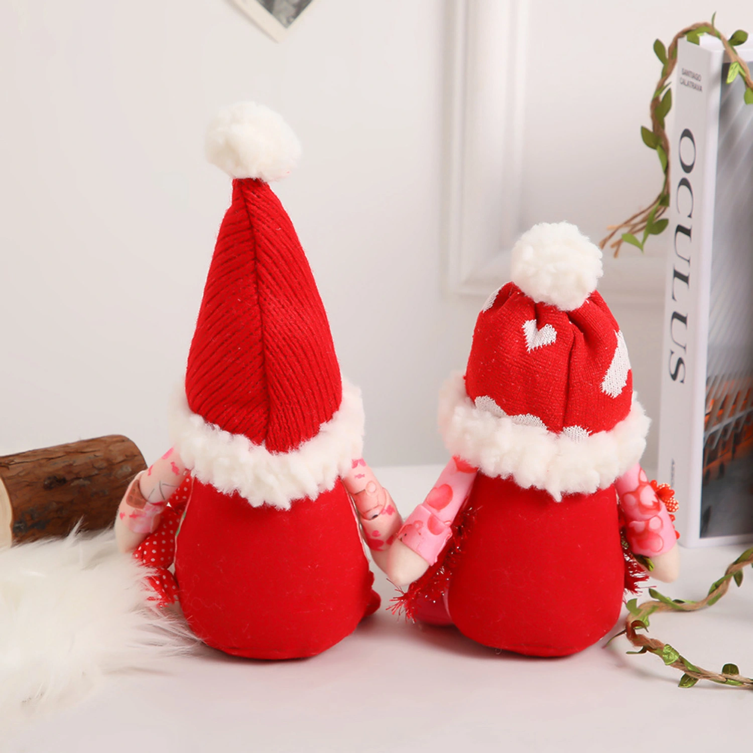 Valentine's Day Table Decorations Gnomes Stuffed Animal Centerpiece