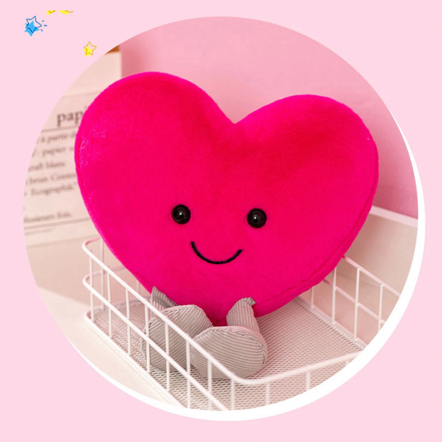 Valentine's Day Plush Heart Cute Stuffed Toy Soft Doll Throw Pillows