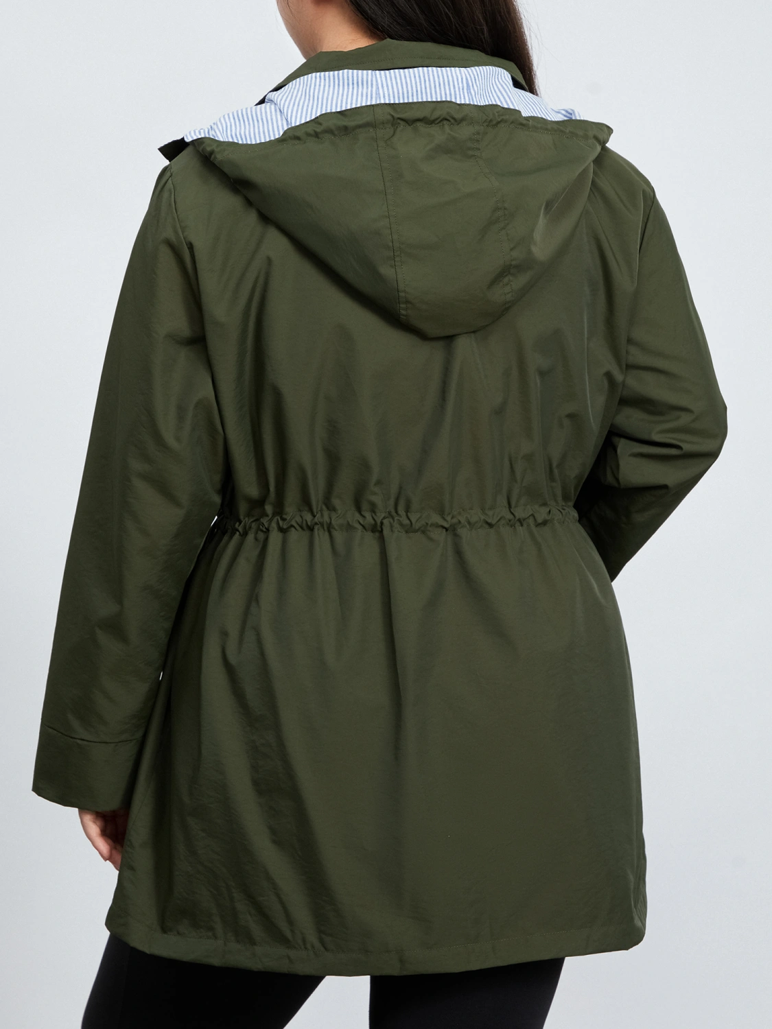 Women Plus Size Light Rain Jacket Waterproof Active Outdoor Raincoat