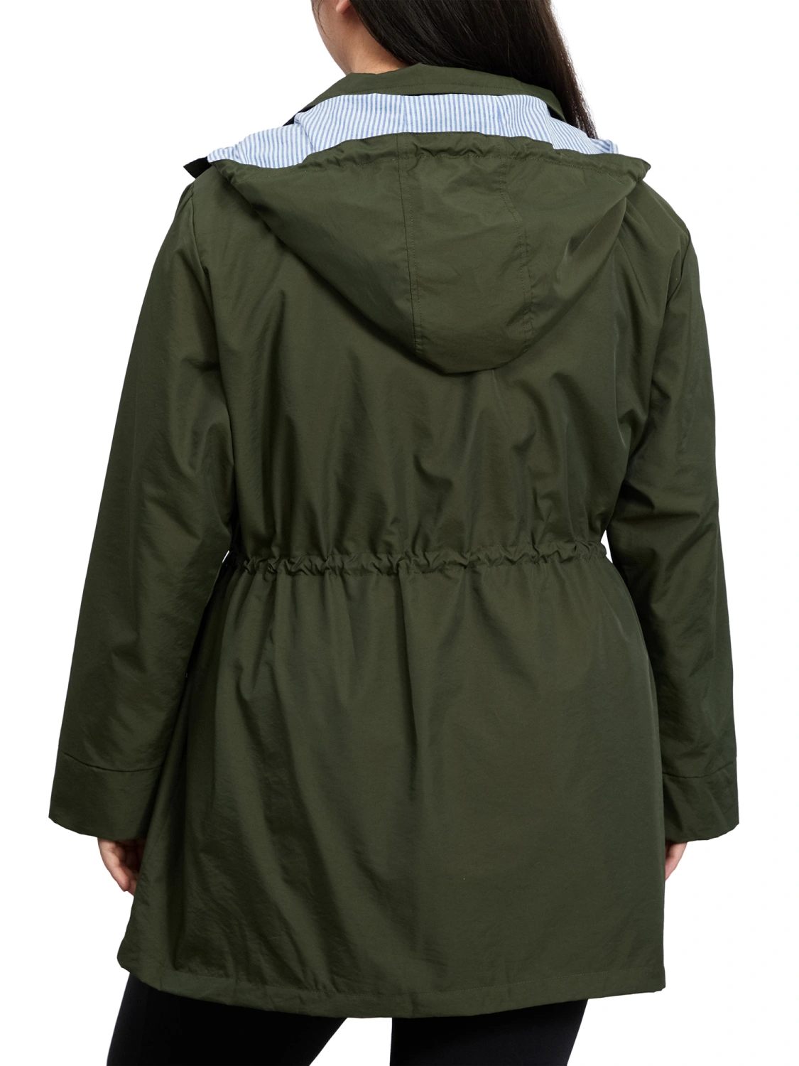 Women Plus Size Light Rain Jacket Waterproof Active Outdoor Raincoat