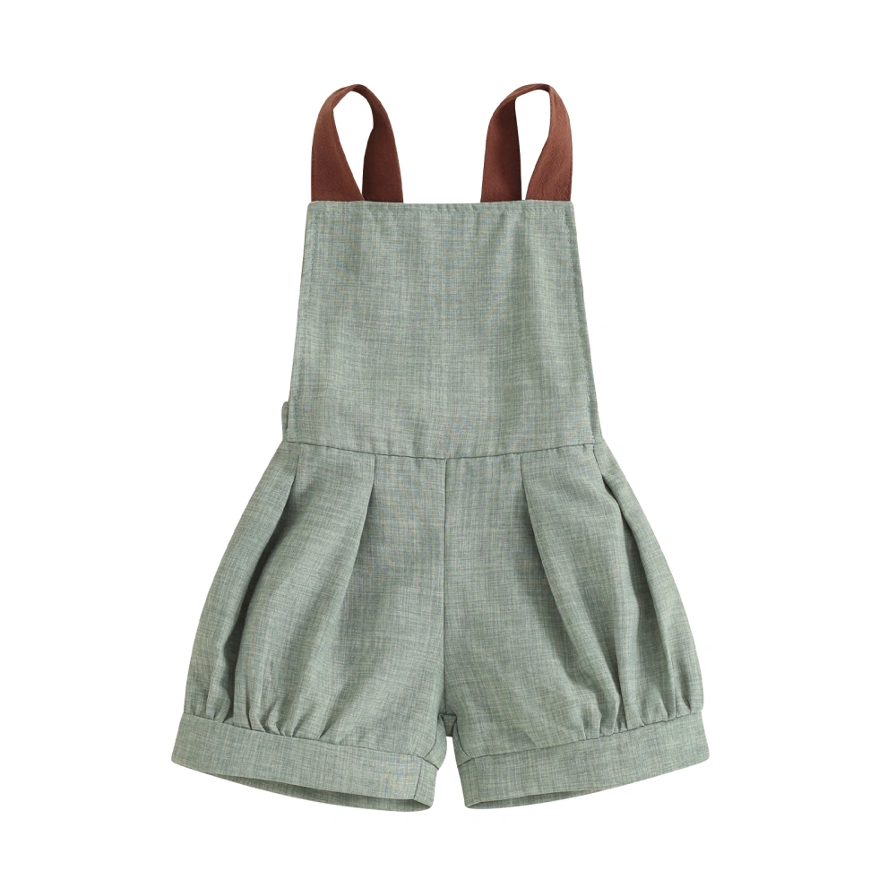 Baby Boys Overalls Sleeveless Patchwork Straps Shortall Romper