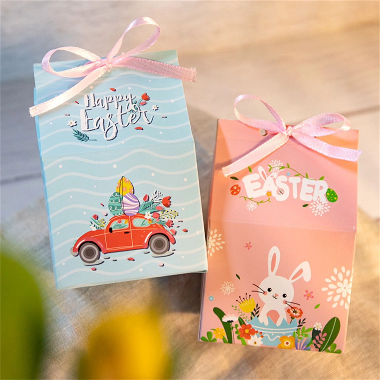 Easter Candy Paper Bags Cute Goodie Gift Bags Snack Treat Bag 