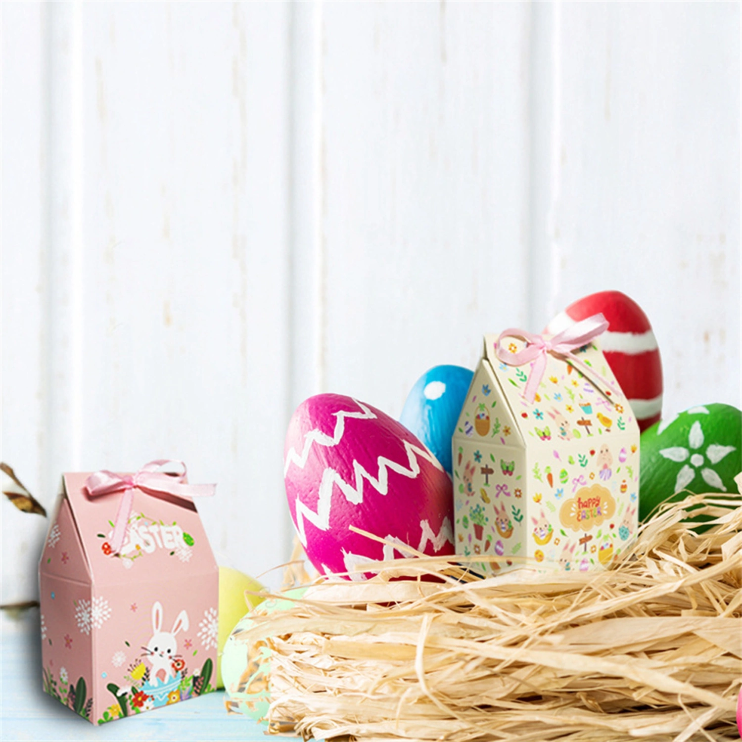 Easter Candy Paper Bags Cute Goodie Gift Bags Snack Treat Bag 