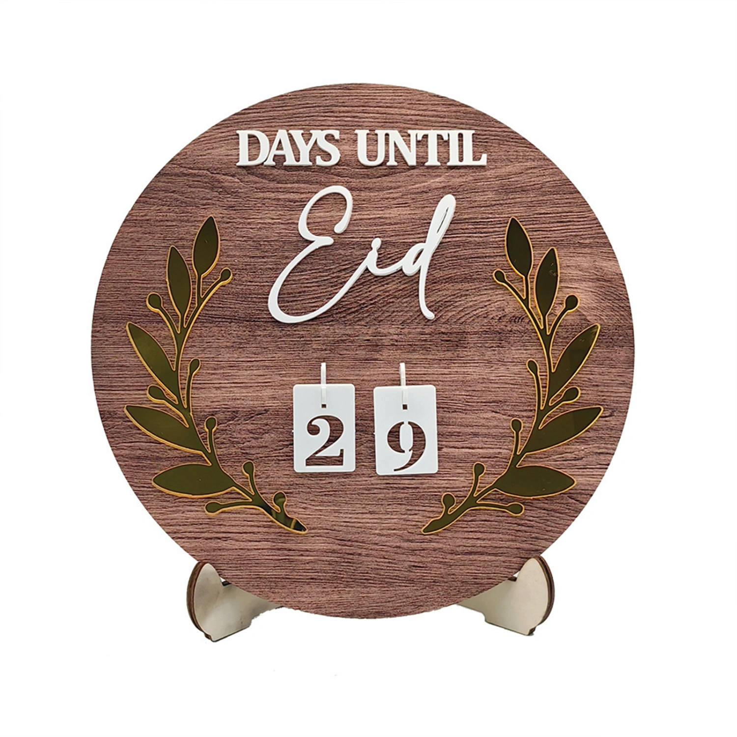Wooden Wreath Countdown Calendar Cute Countdown Home Decoration