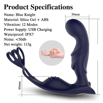 2024 Blue Samurai Prostate Massager Male Masturbation Device Anal Plug Trainer Wearable Sex Toys