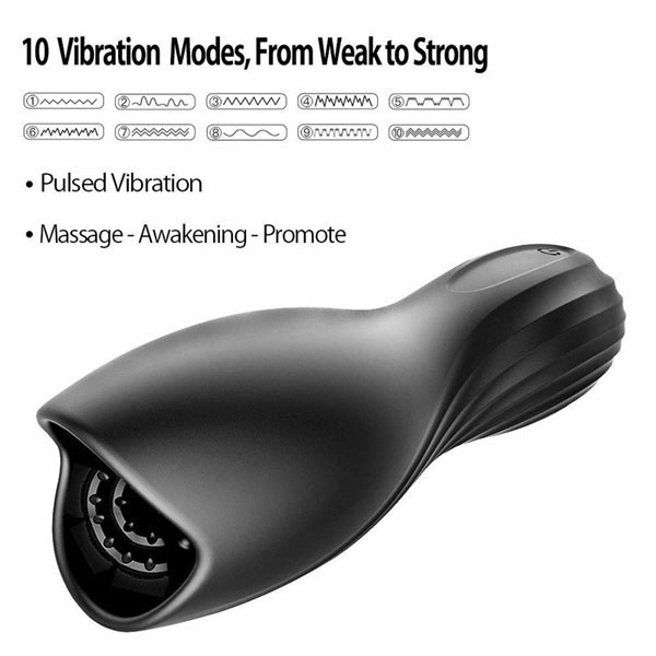 2024 Automatic Male Masturbator Penis Delay Trainer Adult Sex Toys 10 Modes Vibrator Oral Climax Glans Stimulate Massager