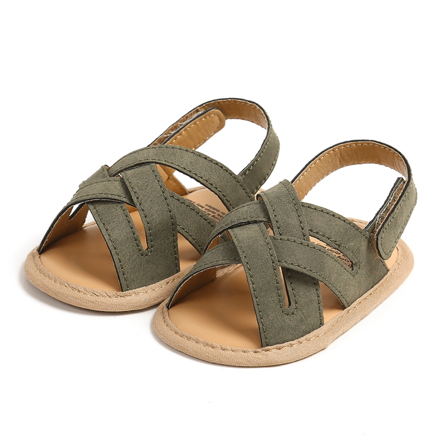 Baby Girls Open Toe Sandals Summer Cross Straps Princess Flats 