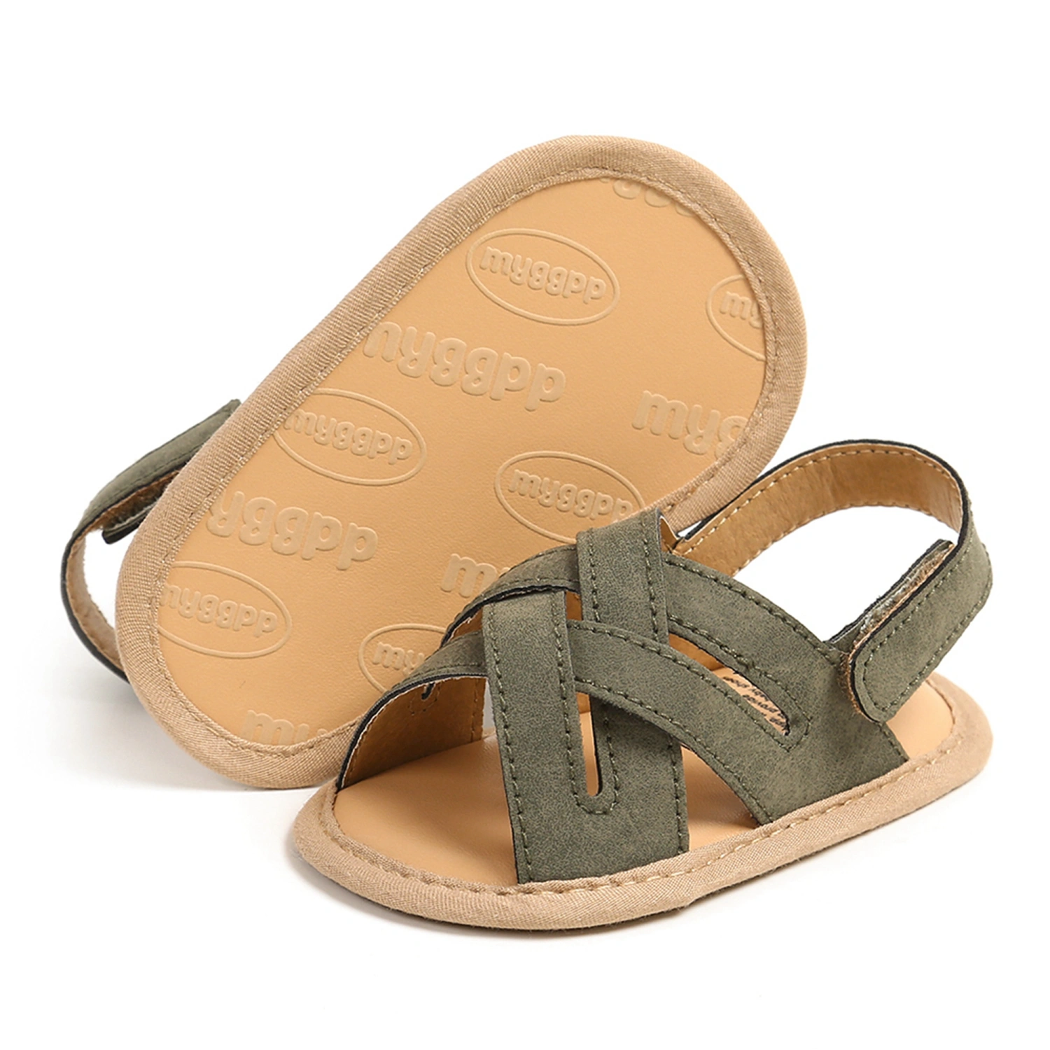 Baby Girls Open Toe Sandals Summer Cross Straps Princess Flats 