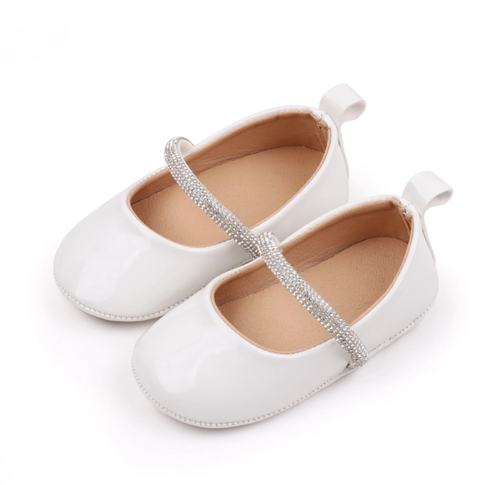 Baby Girls Princess Shoes, PU Leather Rhinestones First Walker Shoes