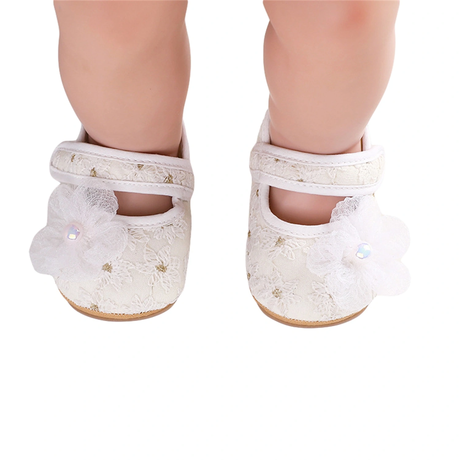 Baby Girls Cute Moccasinss Pearl Flower Soft Sole Flats Shoes