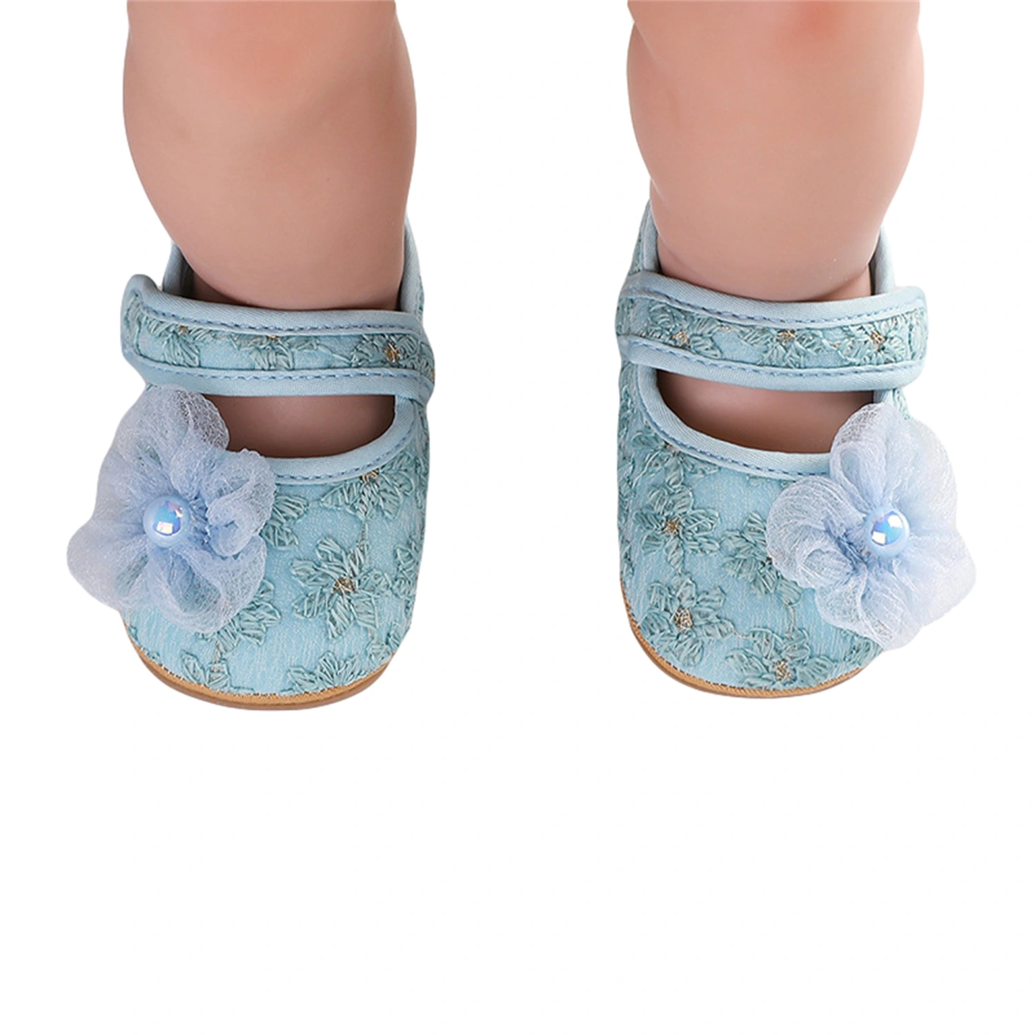 Baby Girls Cute Moccasinss Pearl Flower Soft Sole Flats Shoes