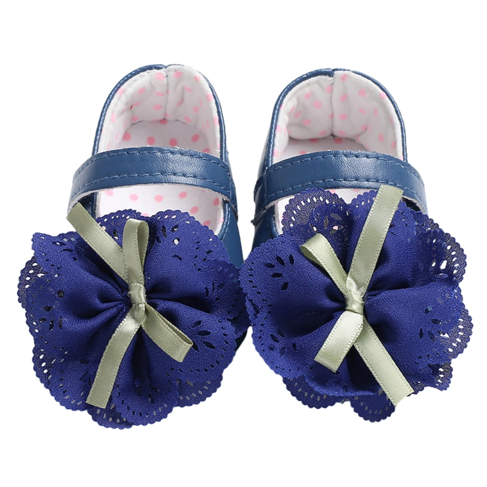 Infant Baby Girls Moccasins Bowknot Flower PU Leather Soft Flat Shoes