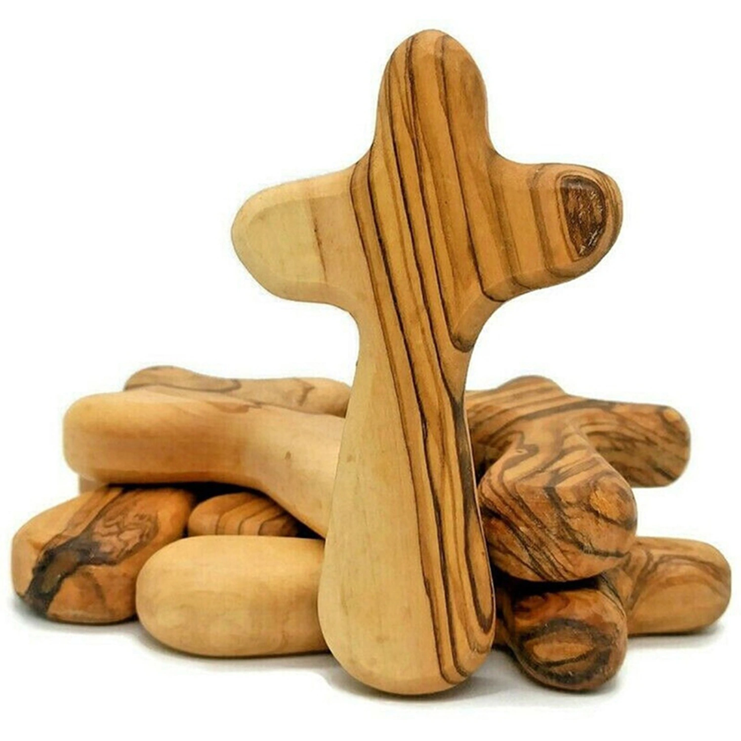Hand Held Olive Wood Crosses Fine Prayer Comfort Holding Crosses 