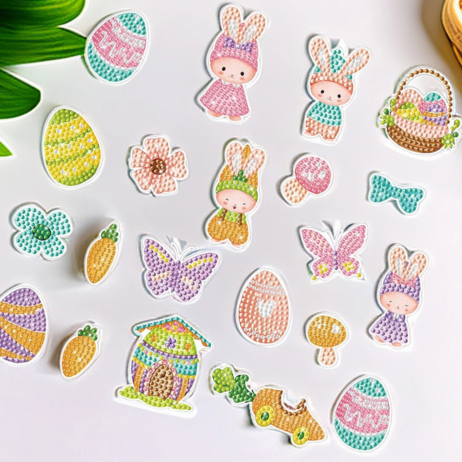 Rhinestone Painting Stickers Kit DIY Bunny Rhinestone Art Stickers 