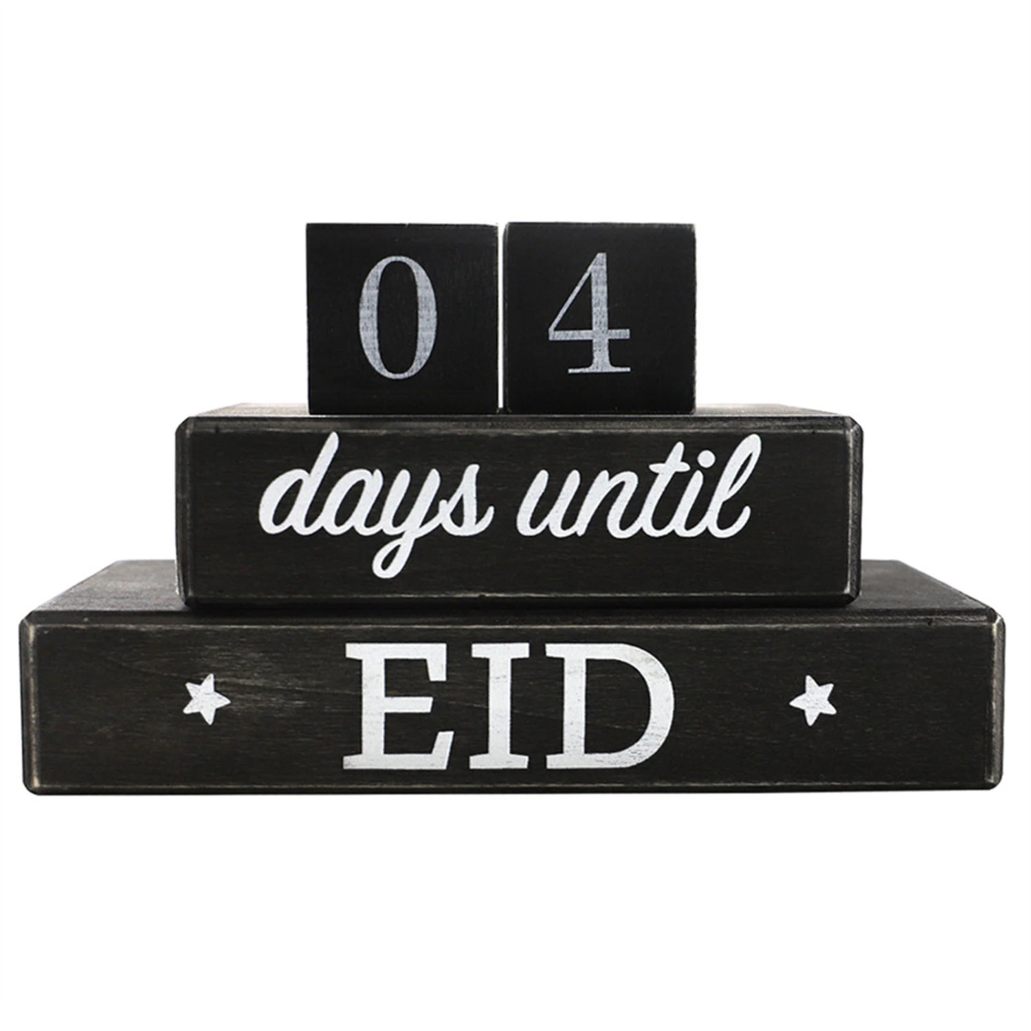 Wooden Block Calendars Countdown Date Desk Calendar Perpetual Calendar