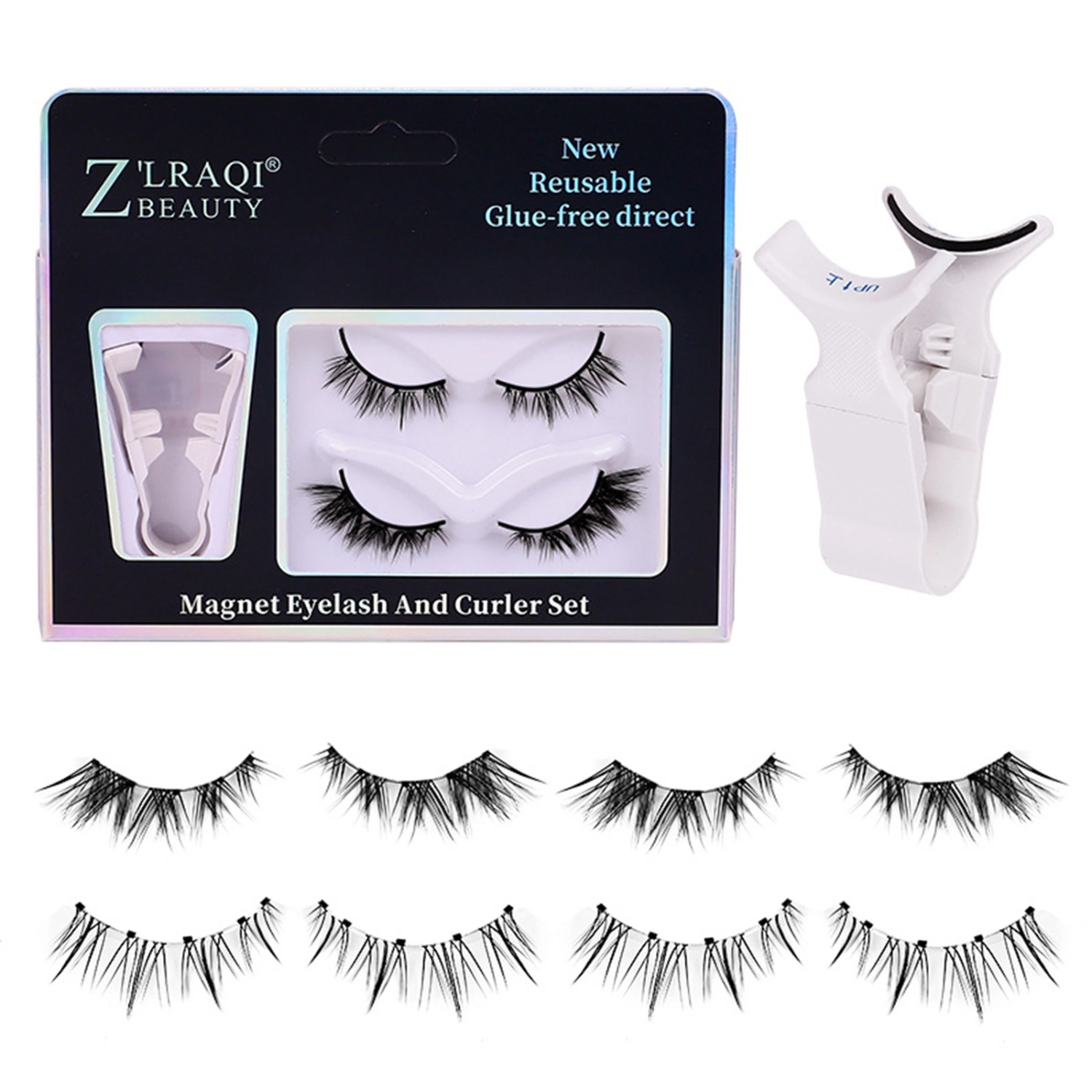 Magnetic Eyelashes, Natural Look Eyelashes Kit with Eyelash Curler