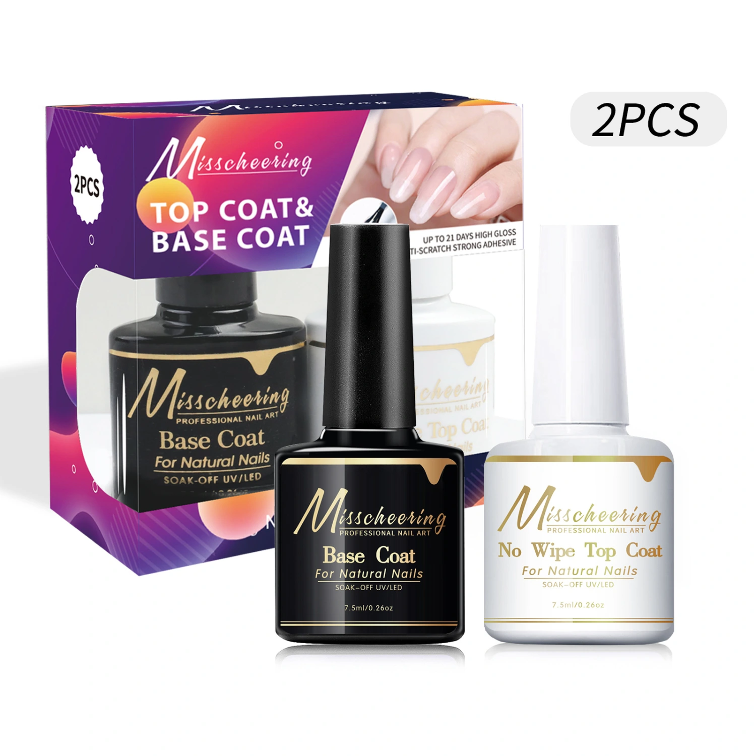 Nail Polish Gel Set, Nail Glue for Acrylic Nails Long-Lasting Glue