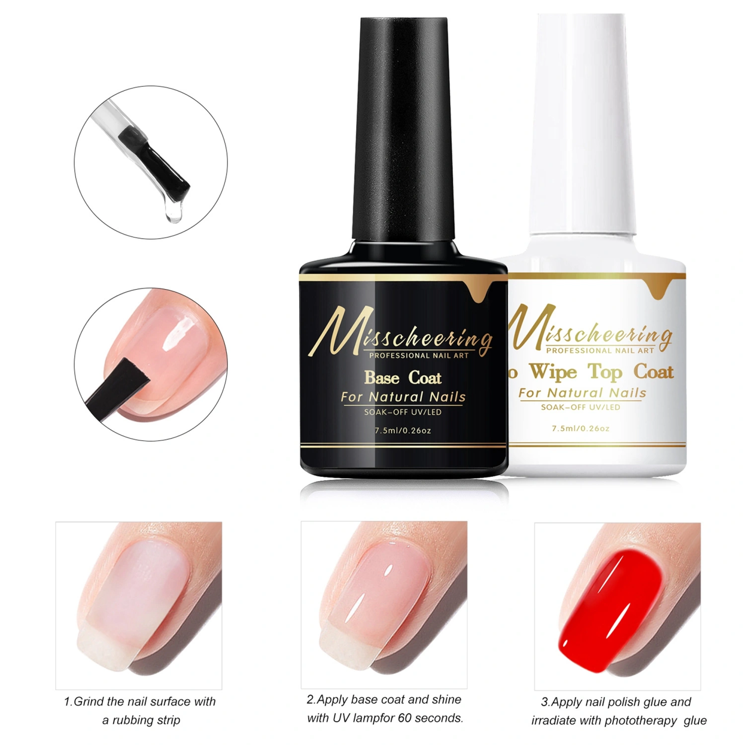 Nail Polish Gel Set, Nail Glue for Acrylic Nails Long-Lasting Glue