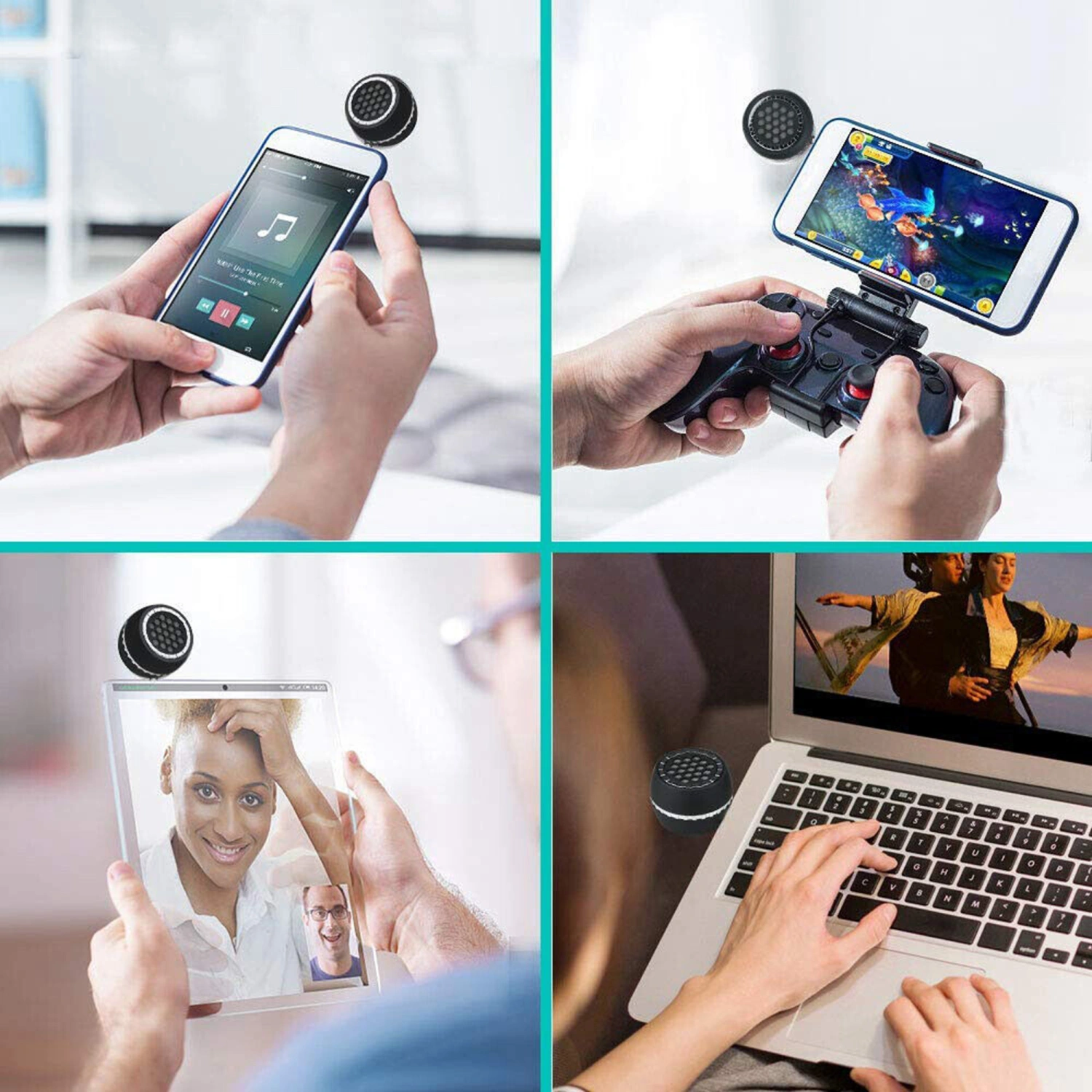 Plug-in Speaker, 3.5mm Mini Portable Wireless Speaker Loudspeaker