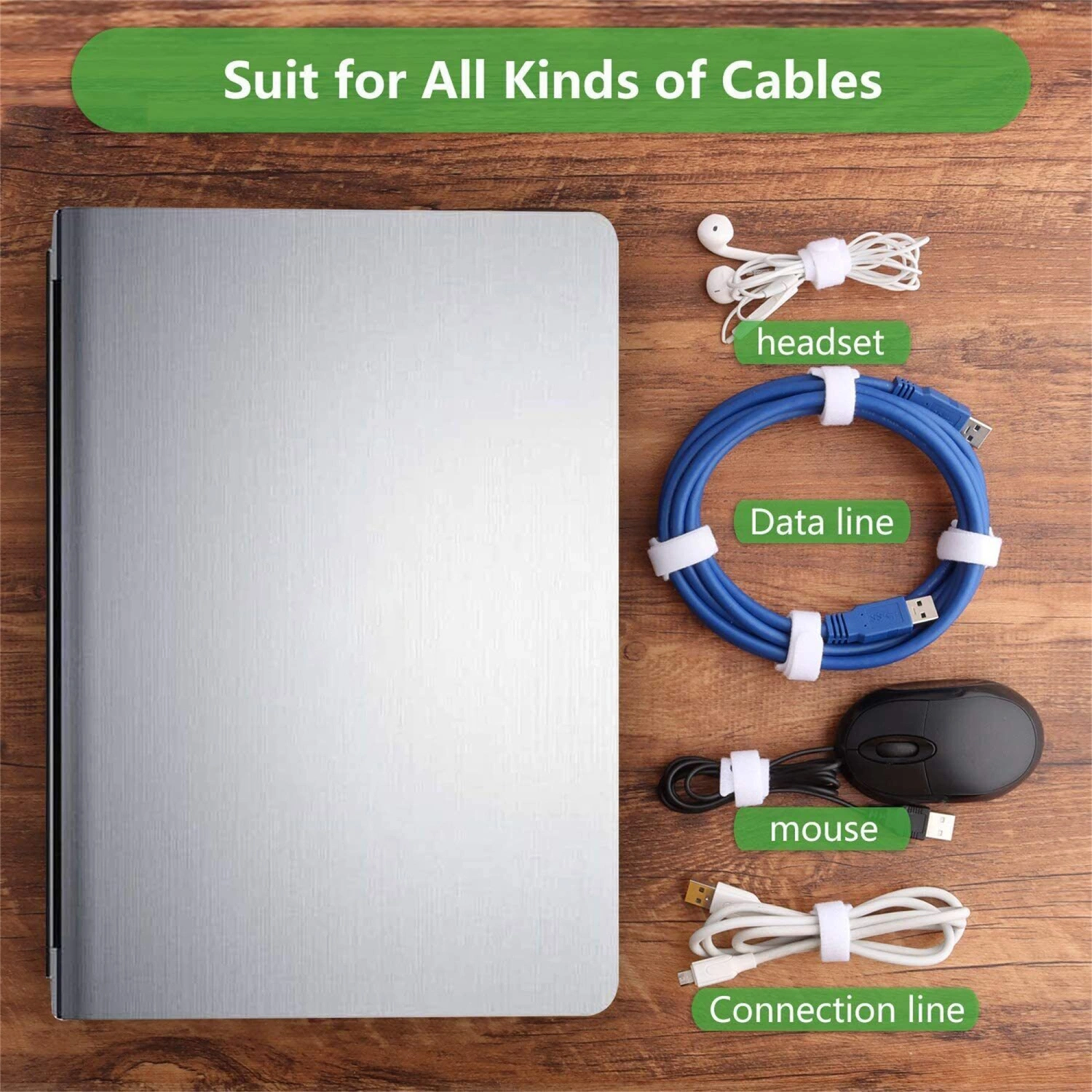 Reusable Cable Ties Adjustable Cord Straps, Cable Organizer Management