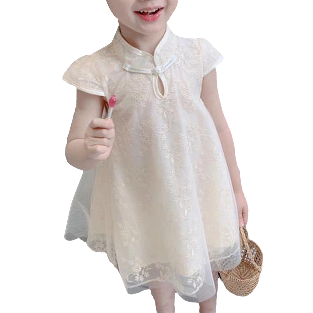 Baby Girls Summer Dress Ruffle Vintage Cheongsam Princess Dress 