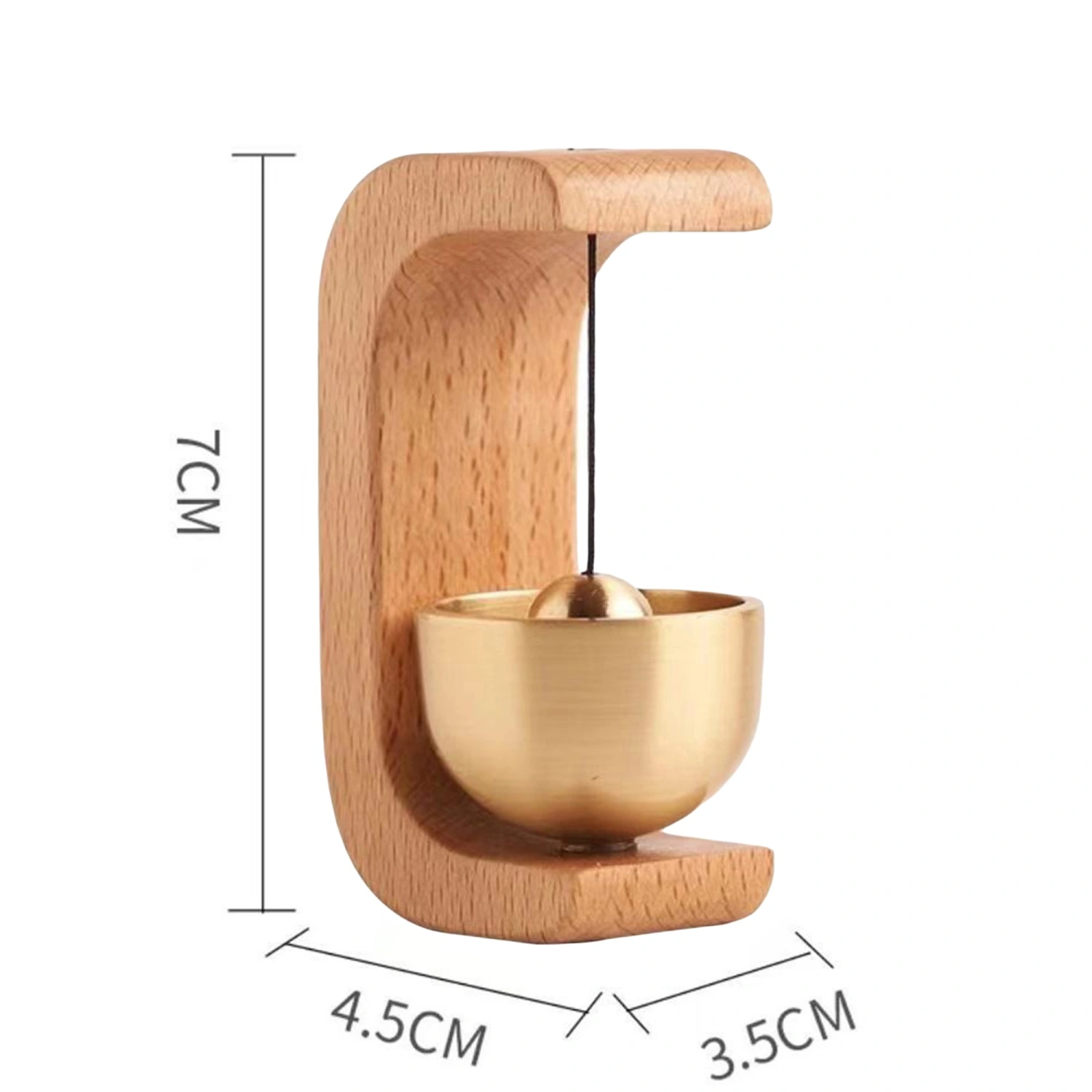 Bell for Door Opening, Wooden Doorbell for Home and Business